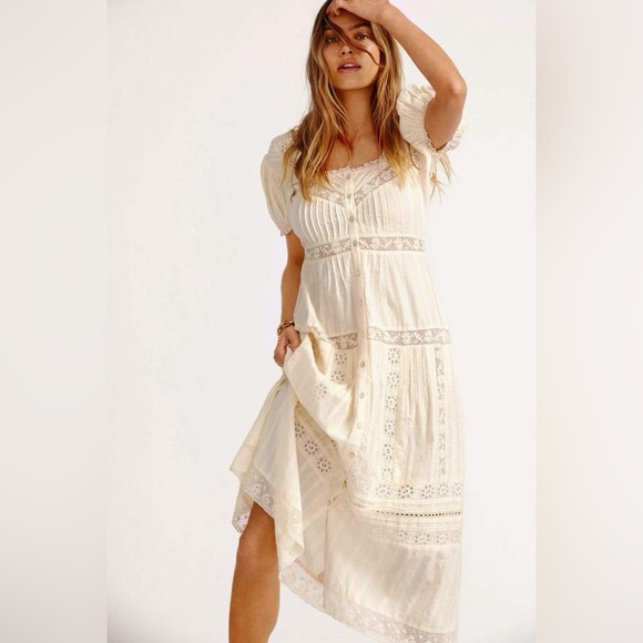 NEW Loveshackfancy Carabella Dress Ivory - Picture 15 of 15